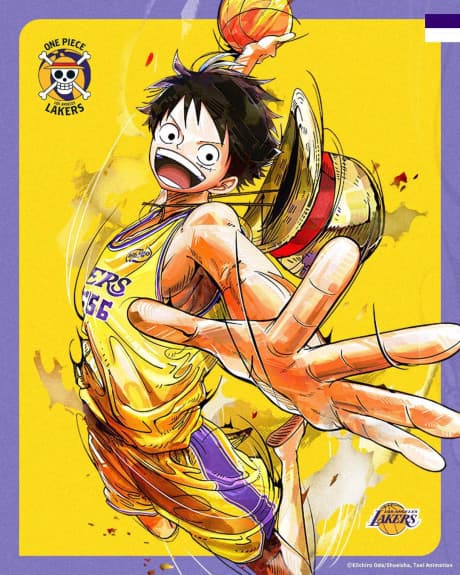 LOS ANGELES LAKERS x ONE PIECE cover